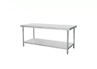 Customized SS 201 1.2mm Stainless Steel Food Prep Table