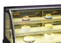 Transparent Glass 1220mm 670W Cake Display Fridge