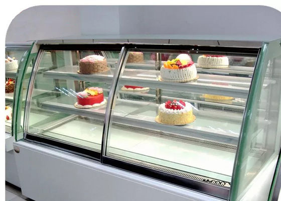 Artificial Stone Base 980w 2000mm Cake Display Fridge