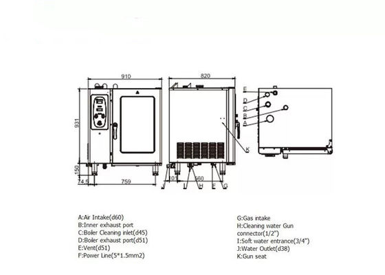 Durable 20kw 1080mm Commercial Kitchen Cooking Equipment