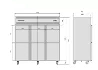 Easy Cleaning R134A 1820mm Catering Refrigeration Equipment