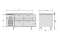 Energy Saving 300L 285W Catering Refrigeration Equipment