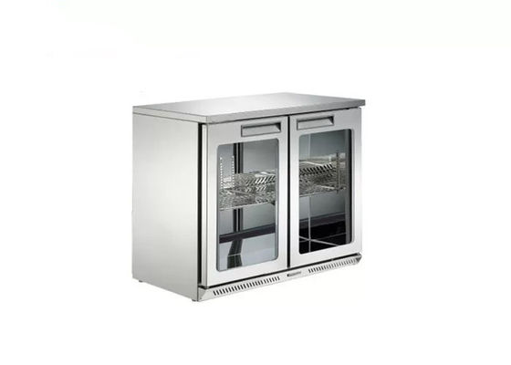 Clear Glass Double Door 920mm Catering Refrigeration Equipment