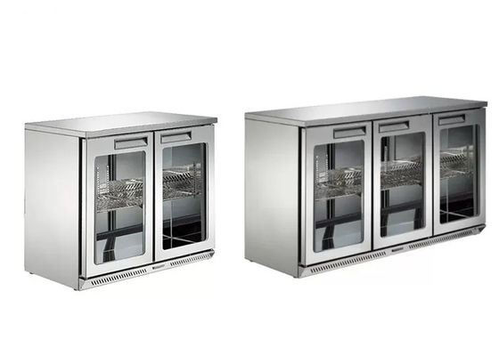 Clear Glass Double Door 920mm Catering Refrigeration Equipment