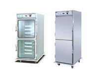 Electric Stainless Steel Cooking Equipment Commercial Kitchen 2 Half Door Food Warmer Movable Cart