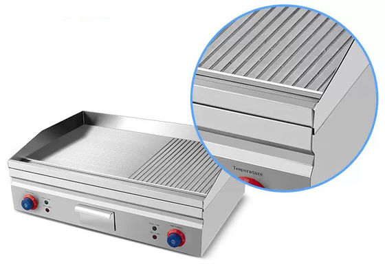 Mirror 4.4kw 700mm Commercial Countertop Electric Griddle