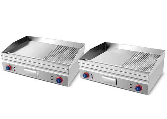 Mirror 4.4kw 700mm Commercial Countertop Electric Griddle