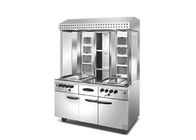 Durable Vertical Kebab Machine Stainless Steel Toaster With Cabinet Gas Double Shawarma Vertical Meat Grill