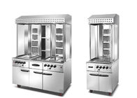 Durable Vertical Kebab Machine Stainless Steel Toaster With Cabinet Gas Double Shawarma Vertical Meat Grill