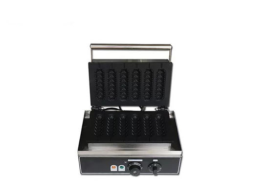 Stainless Steel 390mm 1.55Kw Hot Dog Waffle Maker