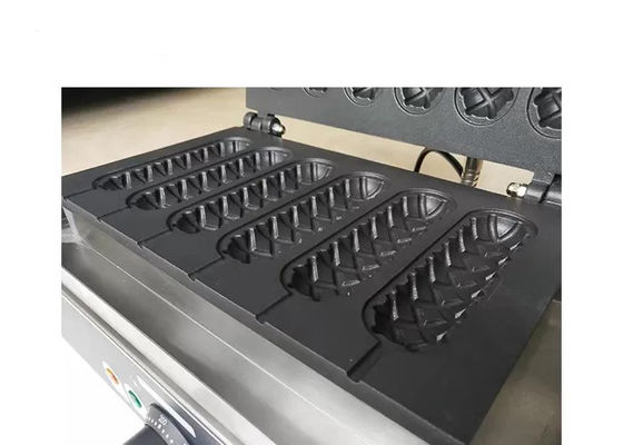 Stainless Steel 390mm 1.55Kw Hot Dog Waffle Maker