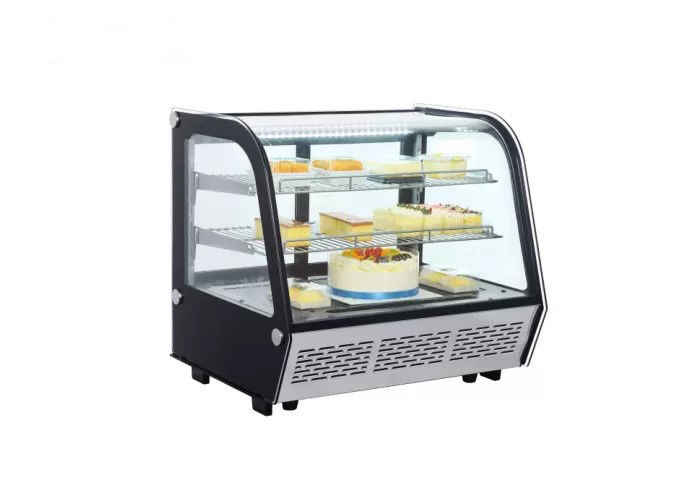 Curved Glass R600a Refrigerant 160L Cake Display Fridge